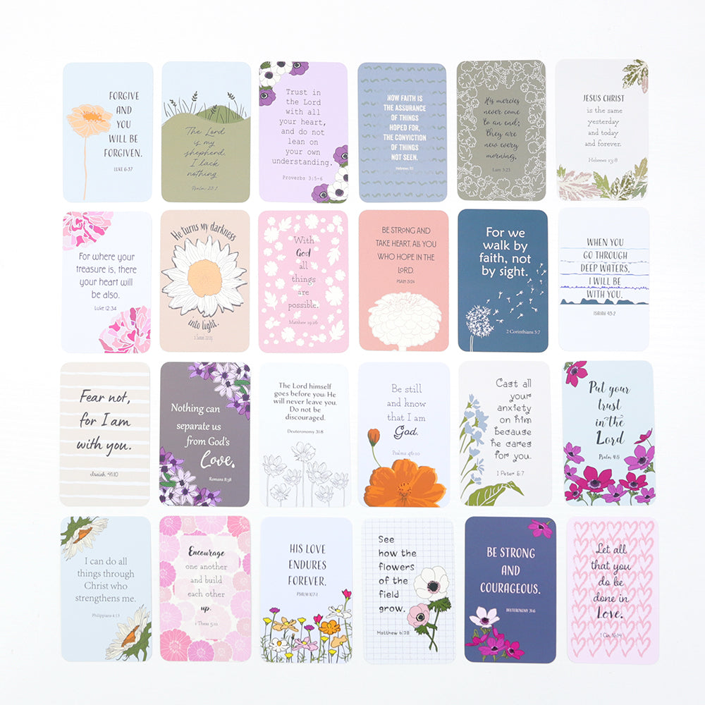 Words of Blessings Full Scripture Card Set Christian Gift Box with Wooden Stand