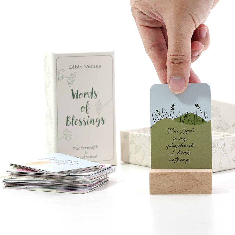 Words of Blessings Bible Verse Card Pocket Size Scripture Cards for Women